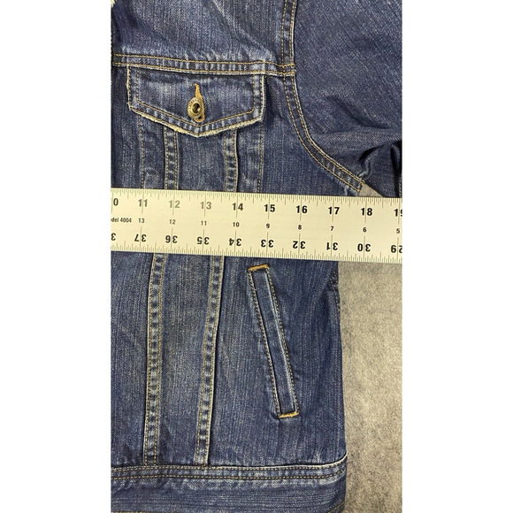 Lauren Jeans Co. Premium Jean Jacket Womens Small Petite Blue 100% Cotton - Picture 2 of 12